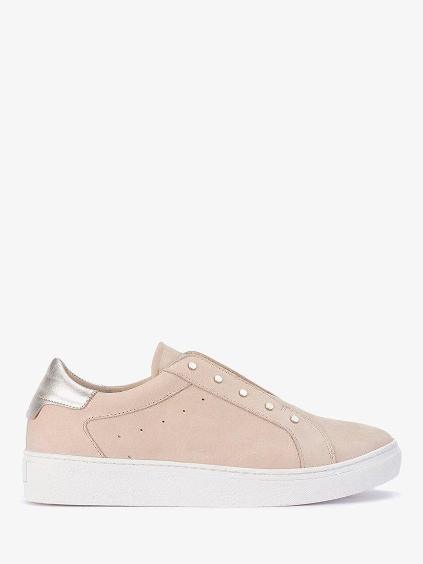 Mint Velvet Fleur Slip-On Leather Trainers, Blush