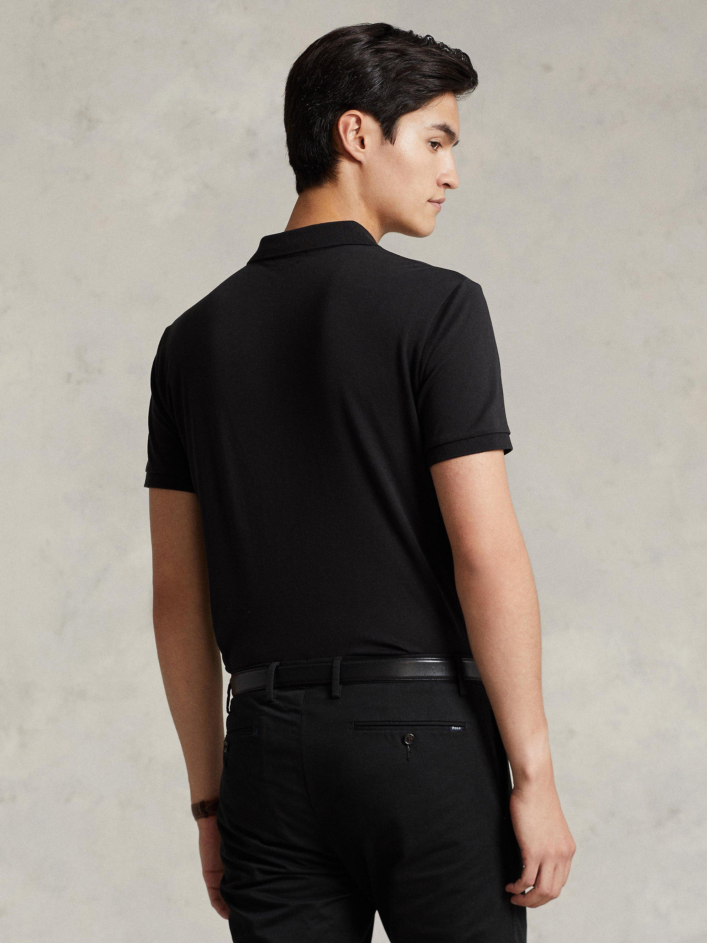 Product image 2 of 6, which shows Polo Ralph Lauren Short Sleeve Polo Shirt, Polo Black, S