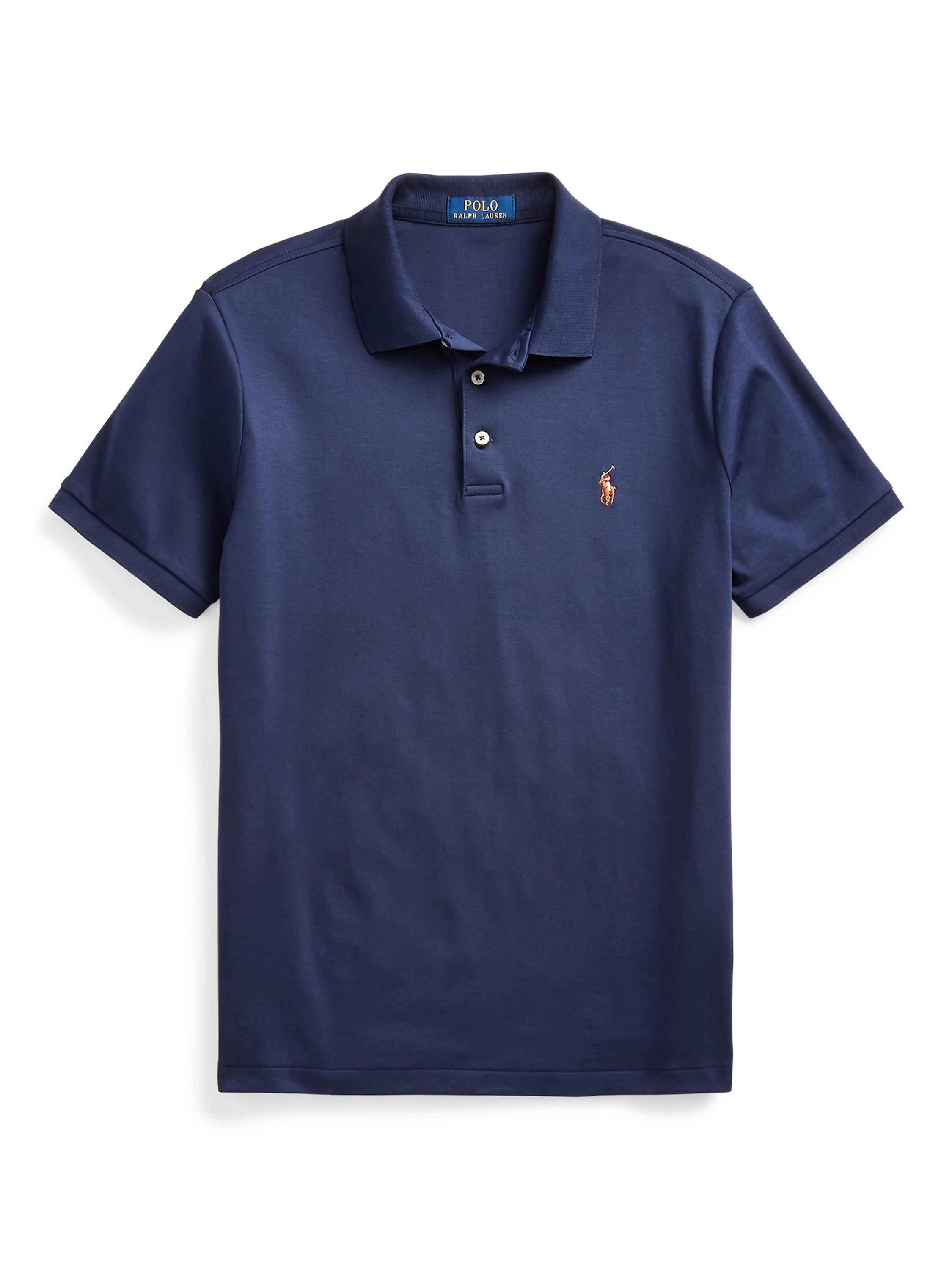 Product image 5 of 6, which shows Polo Ralph Lauren Short Sleeve Polo Shirt, French Navy, S