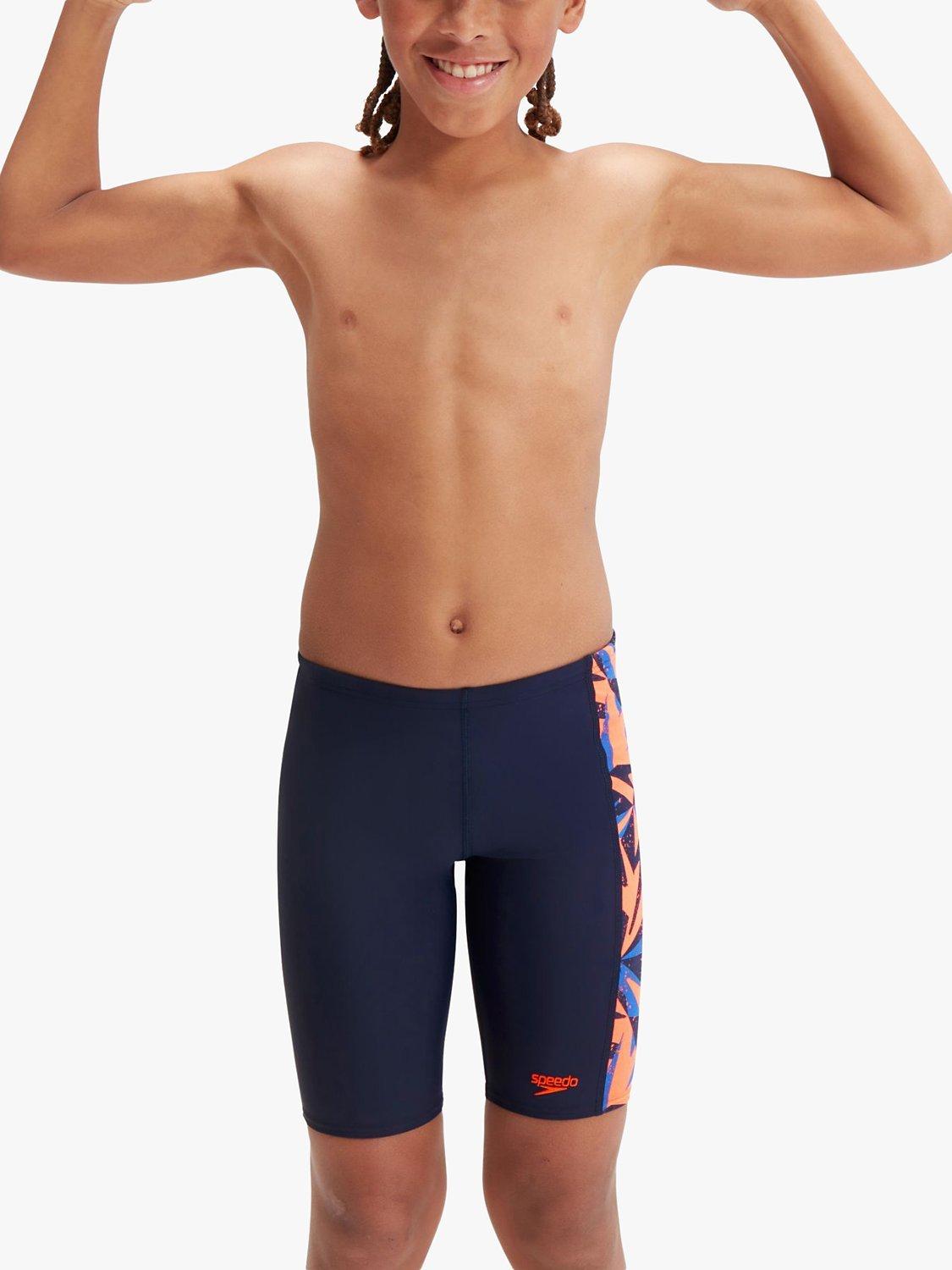 Speedo Kids' Panel Jammer Swim Shorts, Navy