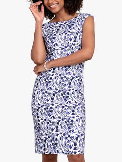 Alie Street Pippa Floral Shift Dress, Indigo Ink Blue - view 2, Indigo Ink Blue