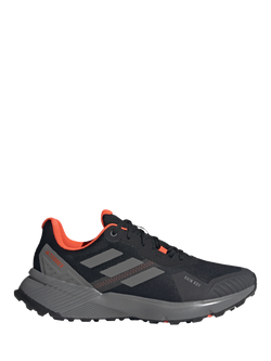 adidas Terrex Soulstride RAIN.RDY Men's Trail Running Shoes, Black/Solar Red