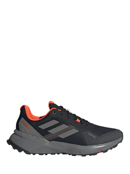 adidas Terrex Soulstride RAIN.RDY Men's Trail Running Shoes, Black/Solar Red
