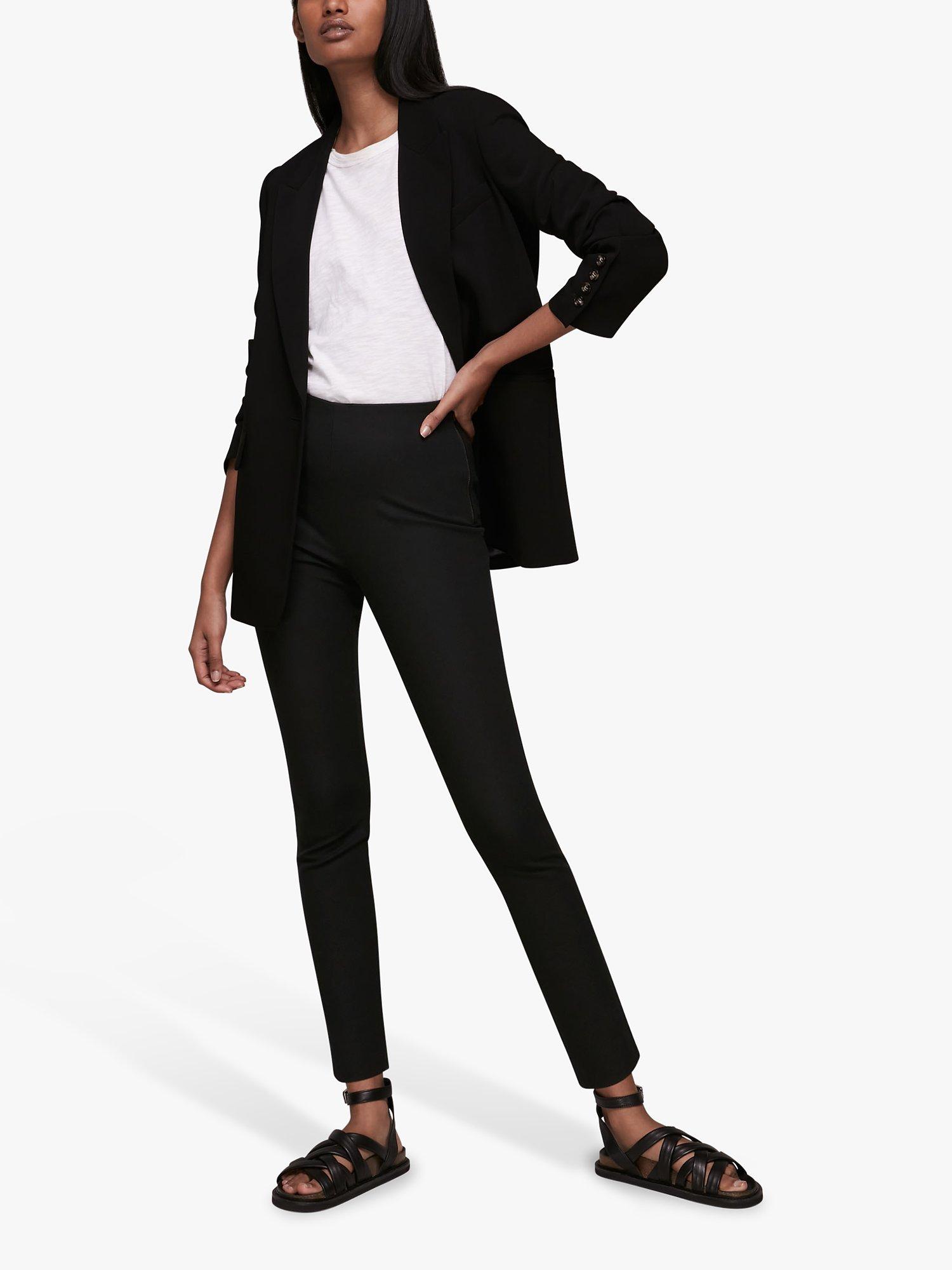 Product image 1 of 6, which shows Whistles Petite Super Stretch Trousers, Black, 6