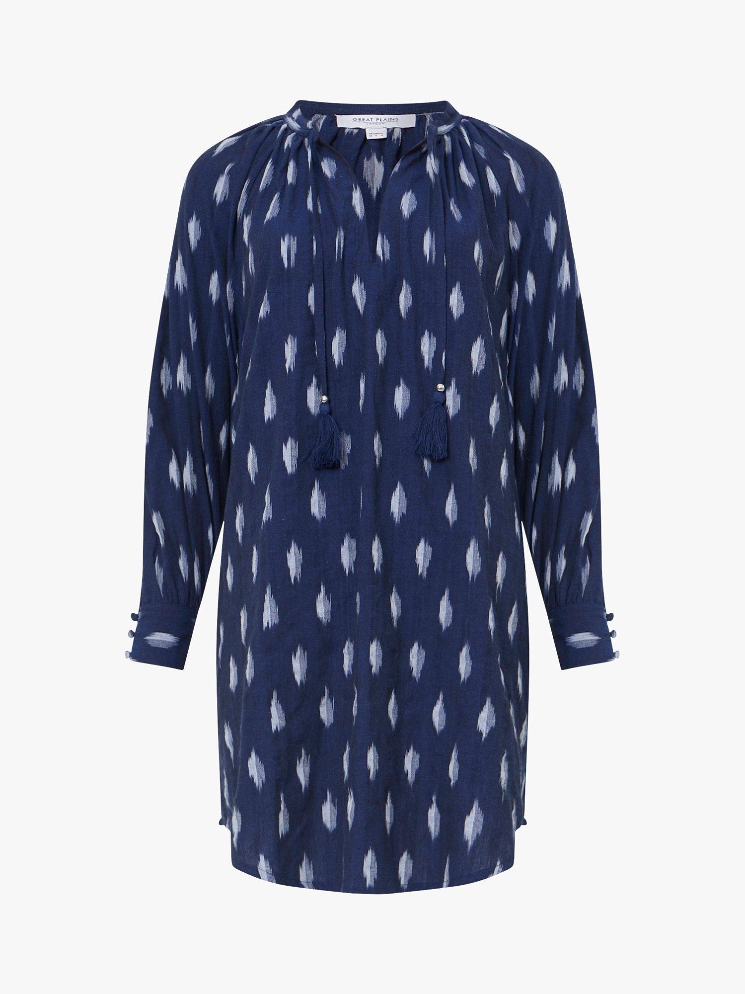 Great Plains Summer V Neck Mini Dress, Indigo