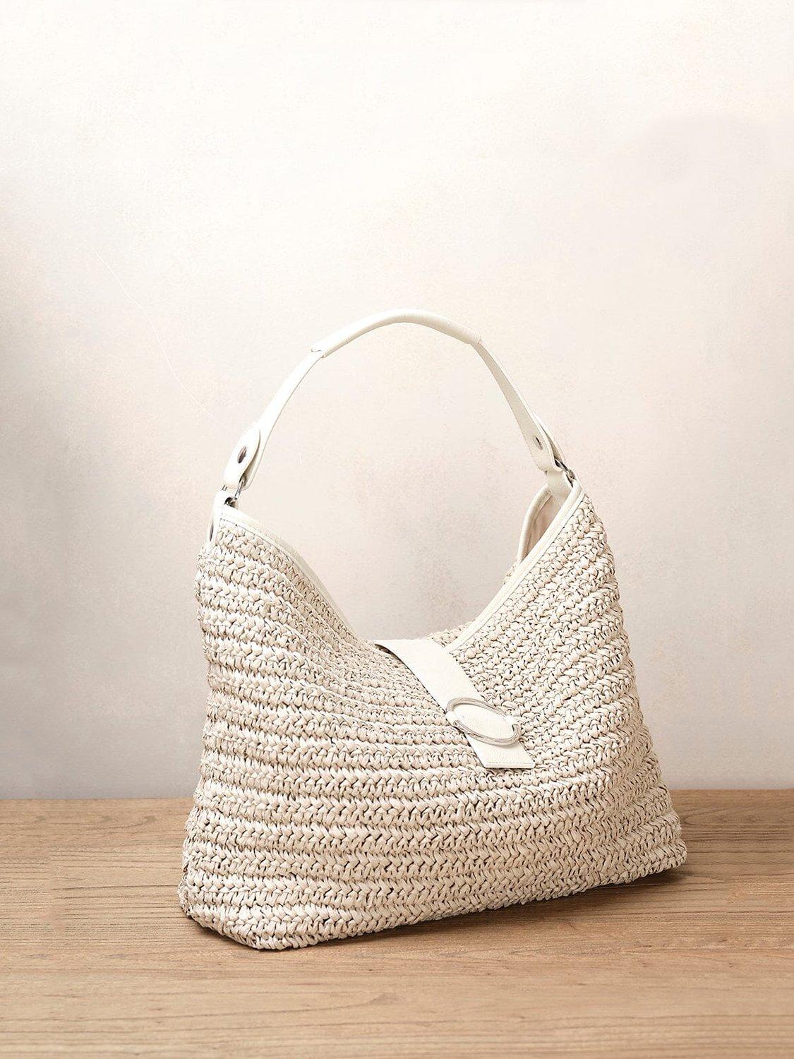 Mint Velvet Izzy Ring Detail Handbag, Off-White