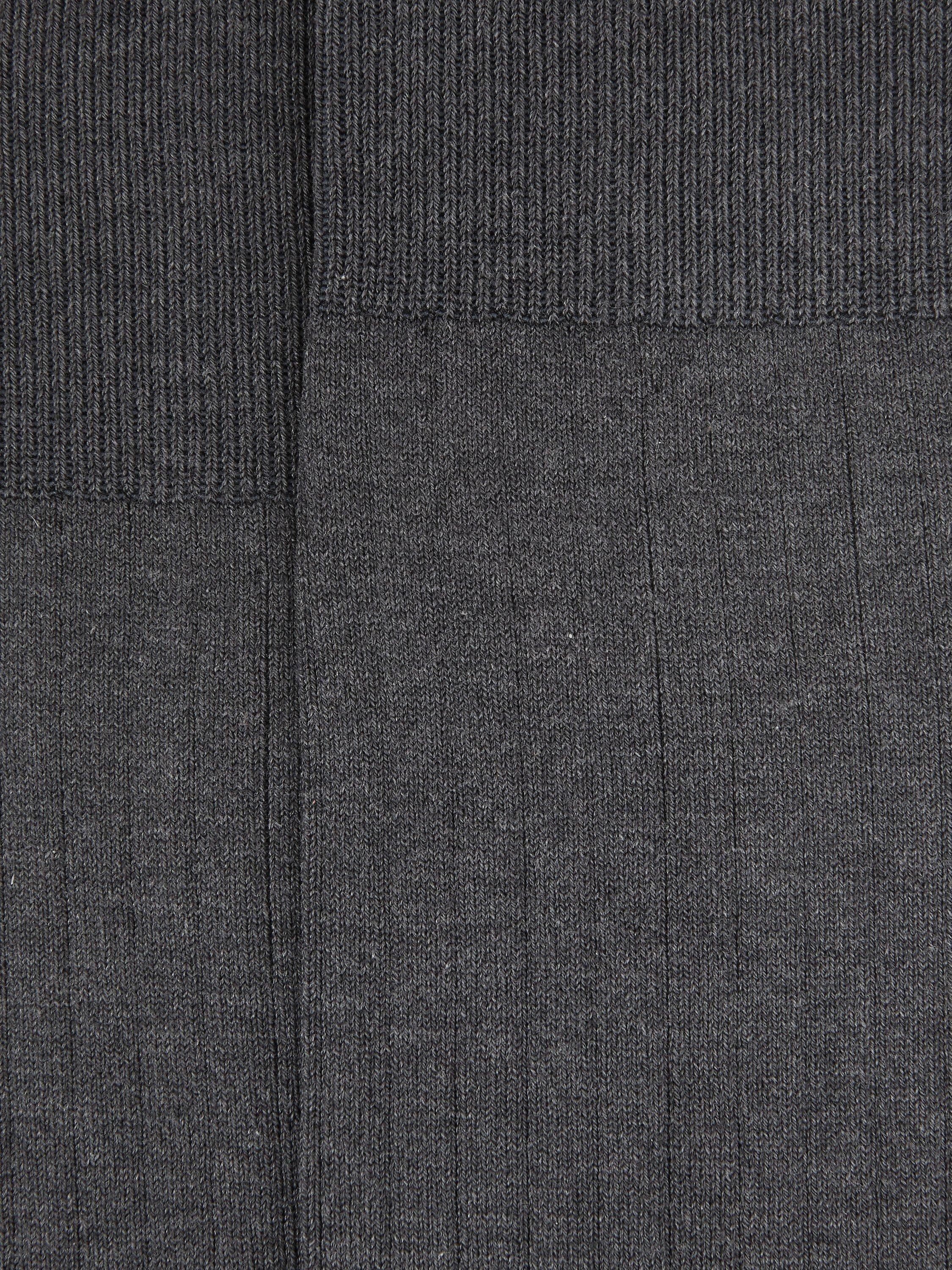 Product image 3 of 3, which shows Reiss Fela Cotton Blend Ribbed Socks, Charcoal, 6-8