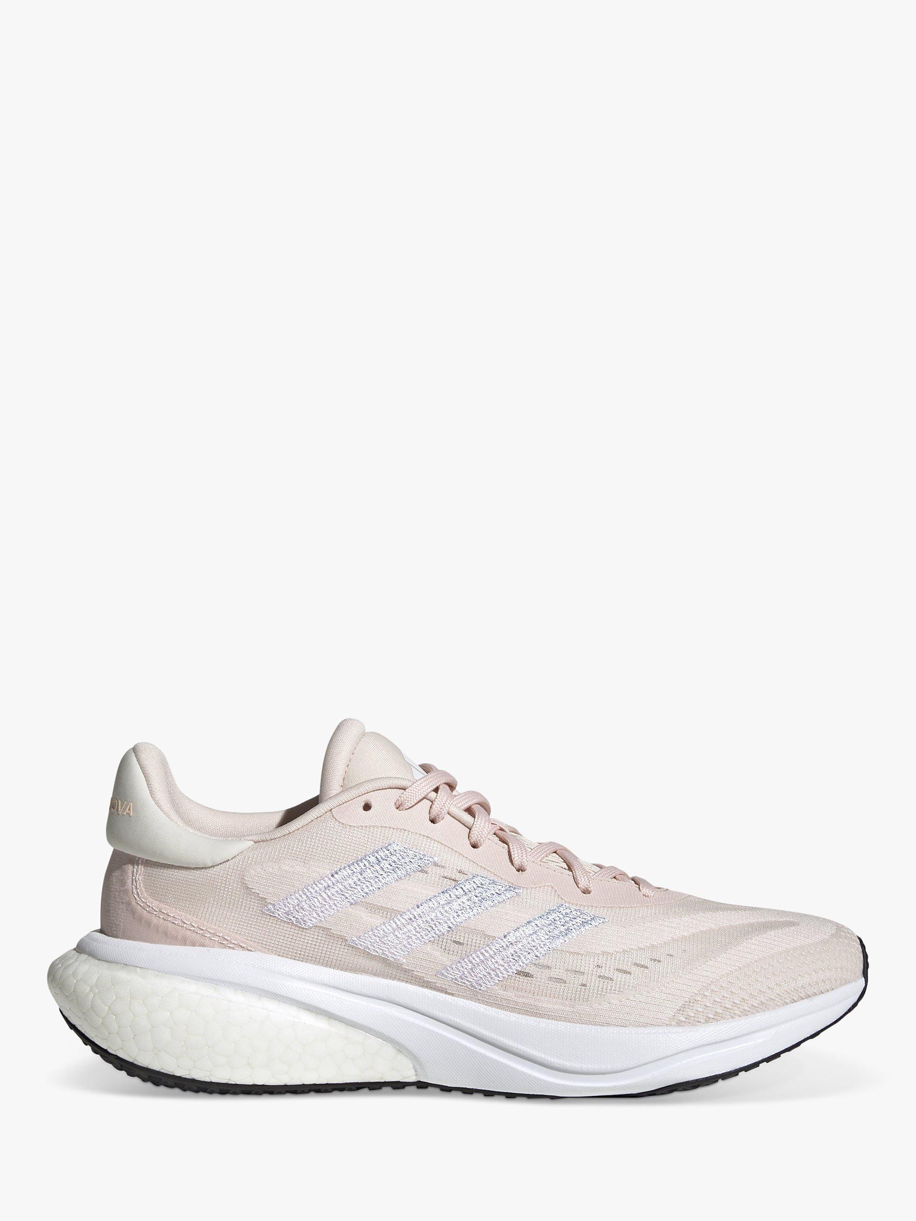 adidas Supernova 3 Women's Running Shoes, Beige/ White/ Blue