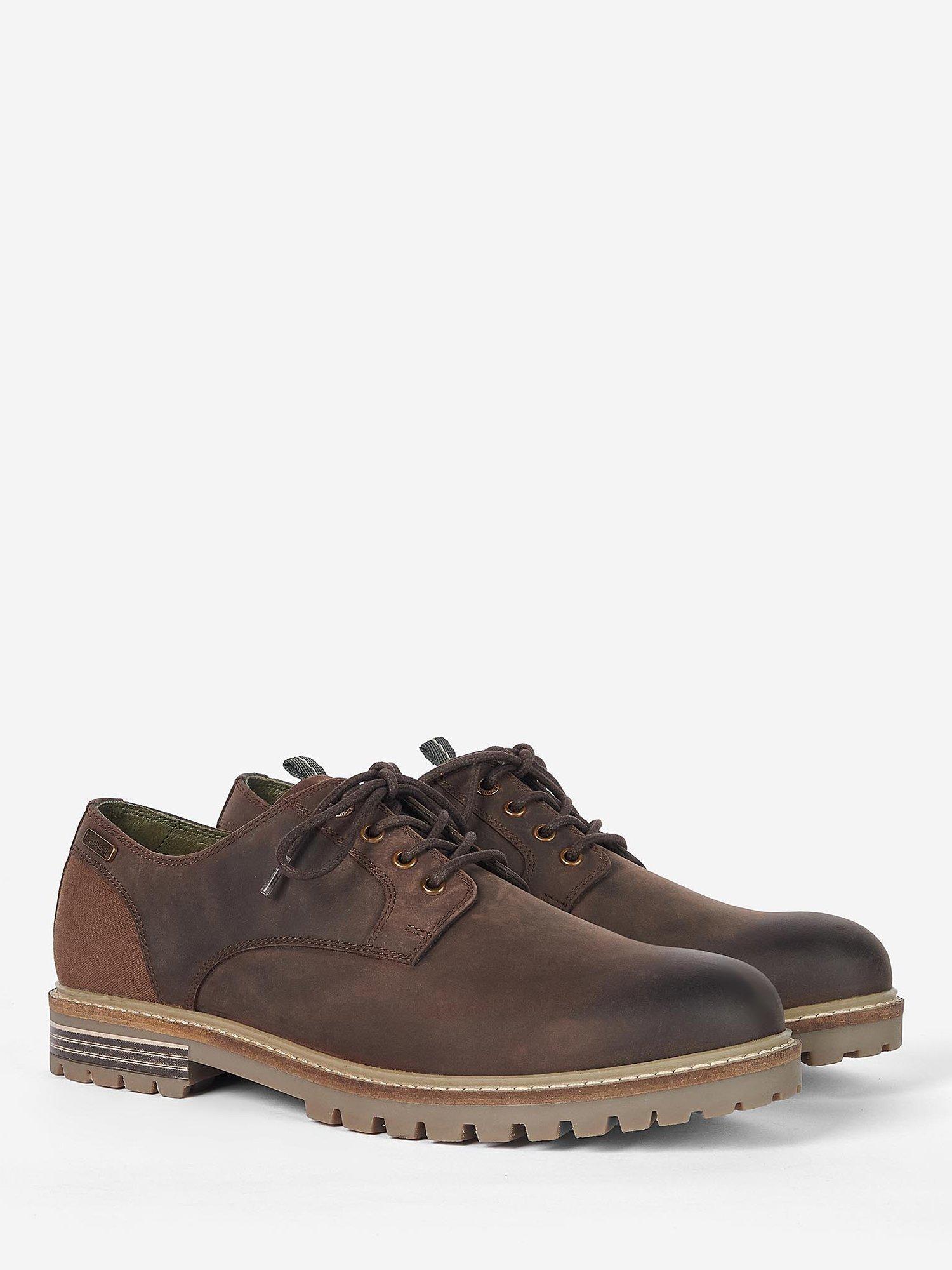 Barbour Sandstone Leather Derby Shoes Choco