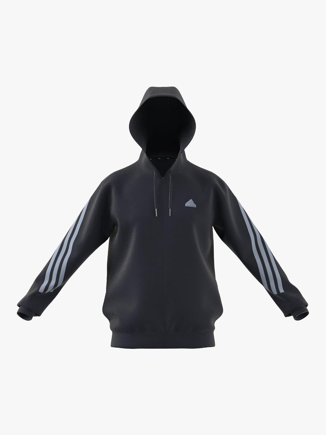 adidas Essentials Fleece 3-Stripes Full-Zip Hoodie, Legend Ink
