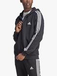 adidas Essentials Fleece 3-Stripes Full-Zip Hoodie