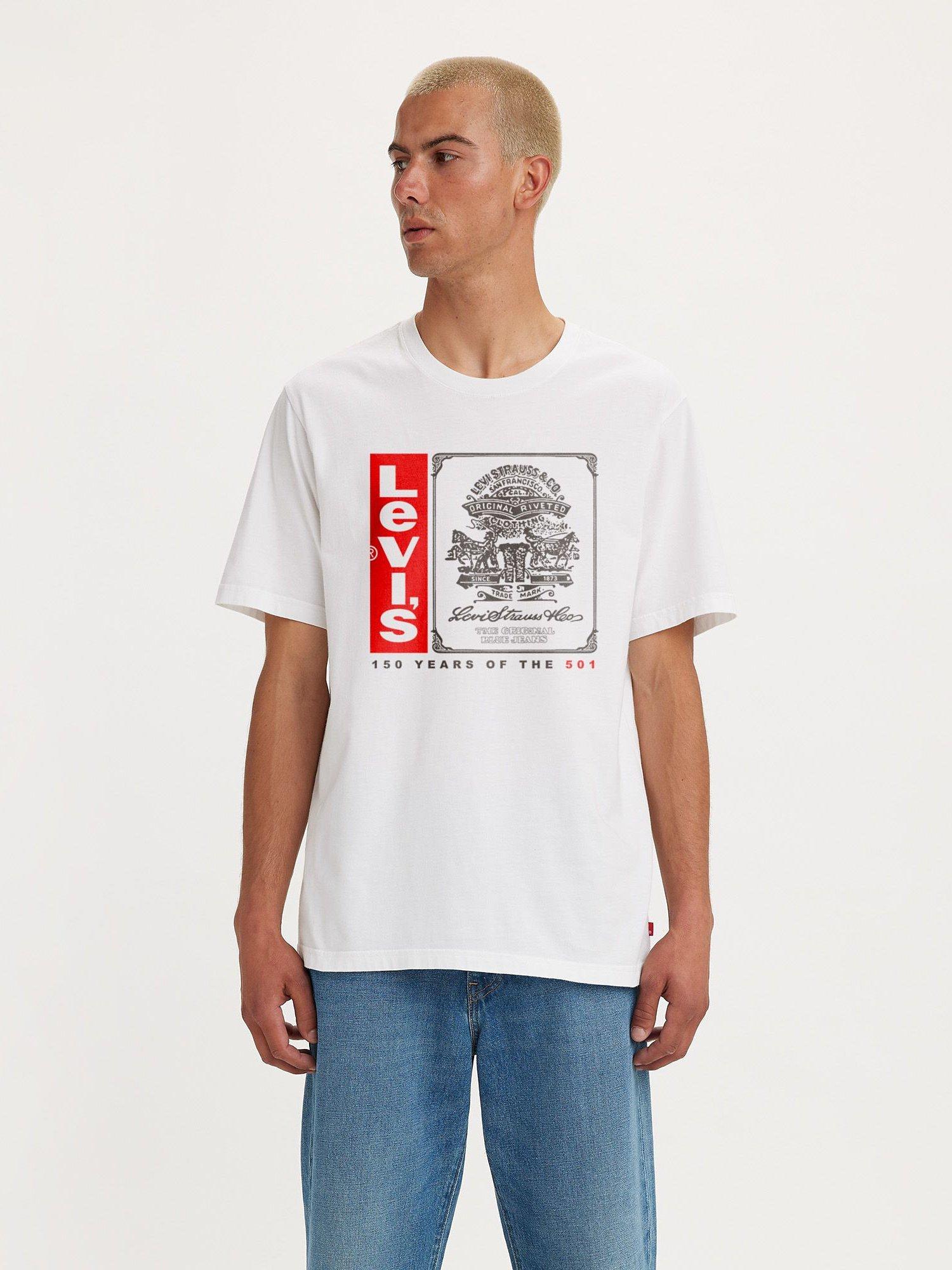 Levi's 501 Short Sleeve Relaxed Fit T-Shirt, 501 White