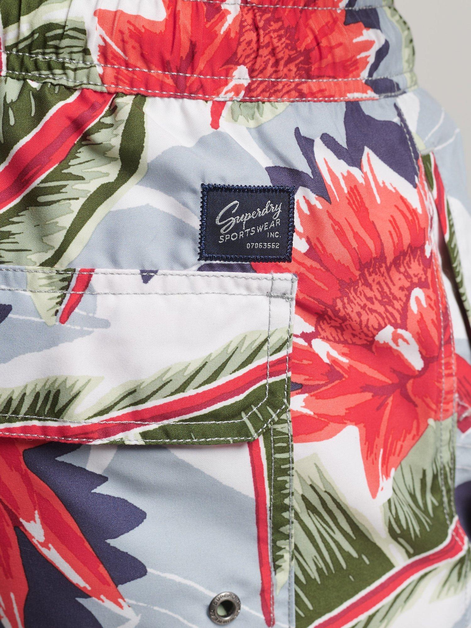 Product image 3 of 6, which shows Superdry Hawaiian Swim Shorts, Optic Banana Leaf, XL