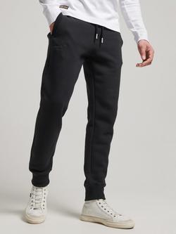 Superdry Vintage Logo Embroidered Cuffed Joggers, Black