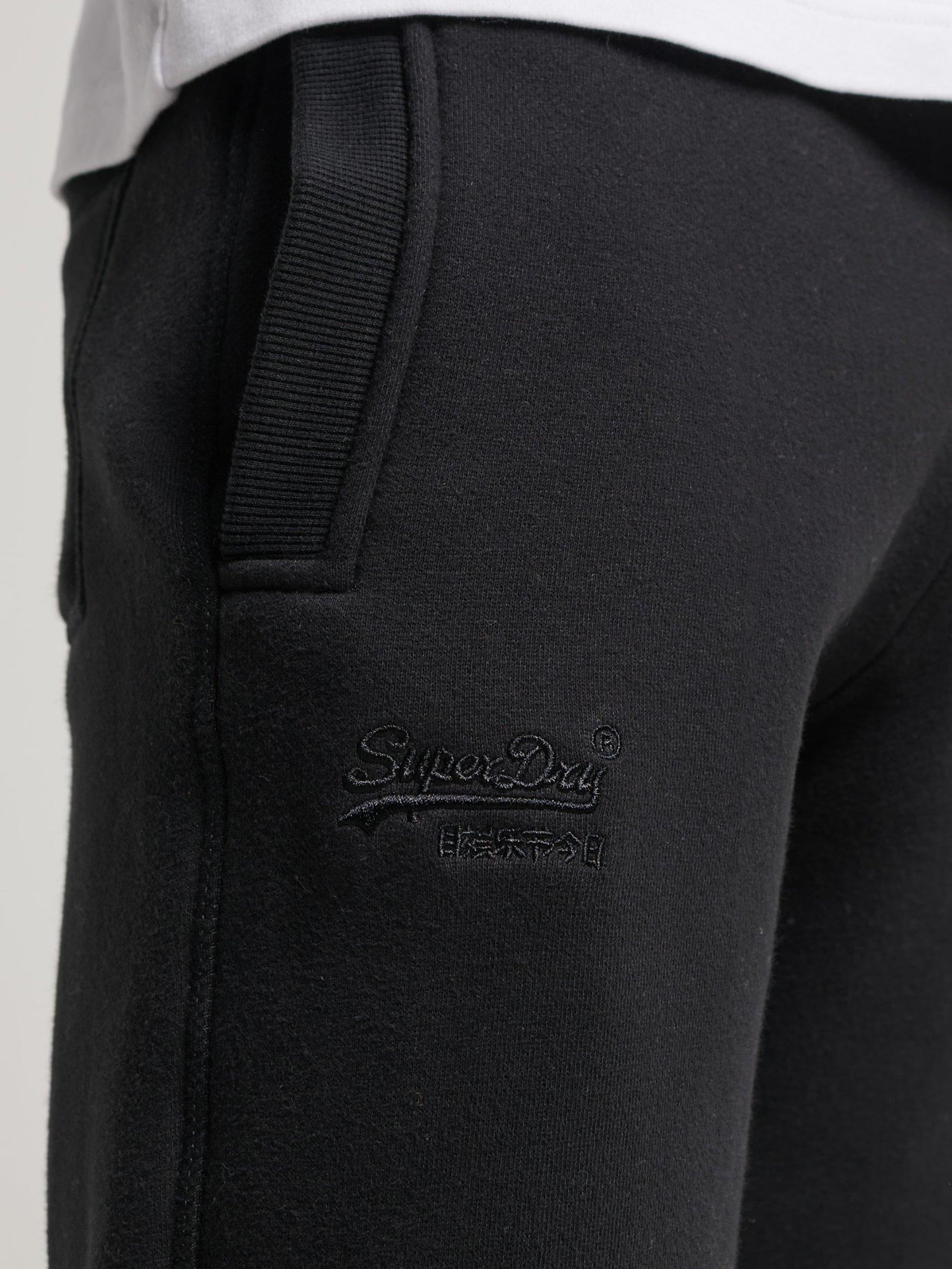 Product image 4 of 5, which shows Superdry Vintage Logo Embroidered Cuffed Joggers, Black, S