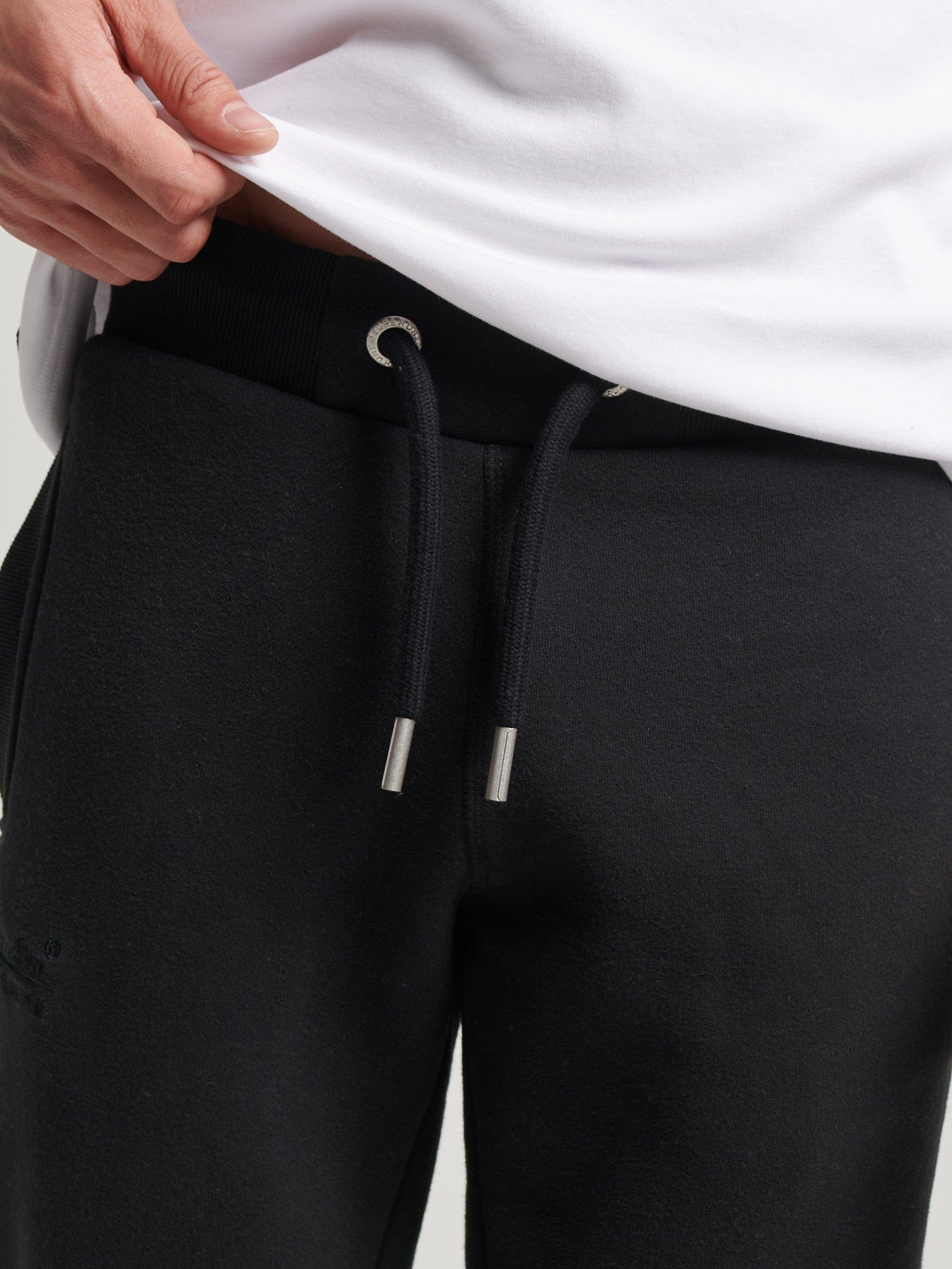 Product image 5 of 5, which shows Superdry Vintage Logo Embroidered Cuffed Joggers, Black, S