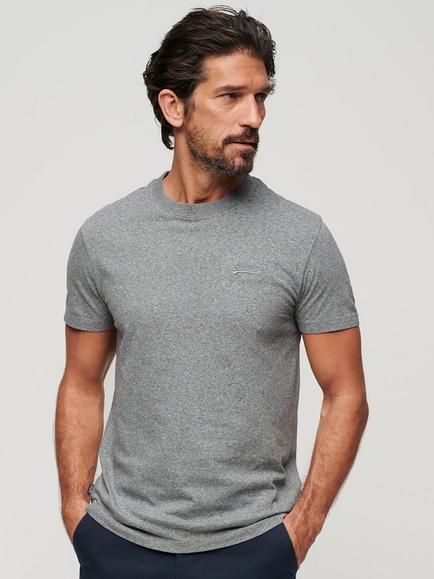 Superdry Essential Logo Cotton T-Shirt, Noos Grey Marl