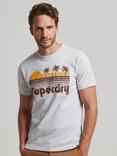 Superdry Vintage Great Outdoors T-Shirt, Cozy Light Grey Marl