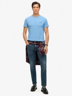 Superdry Essential Logo Cotton T-Shirt - view 2, Fresh Blue Grit