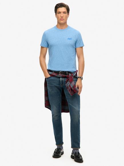 Superdry Essential Logo Cotton T-Shirt - view 2, Fresh Blue Grit