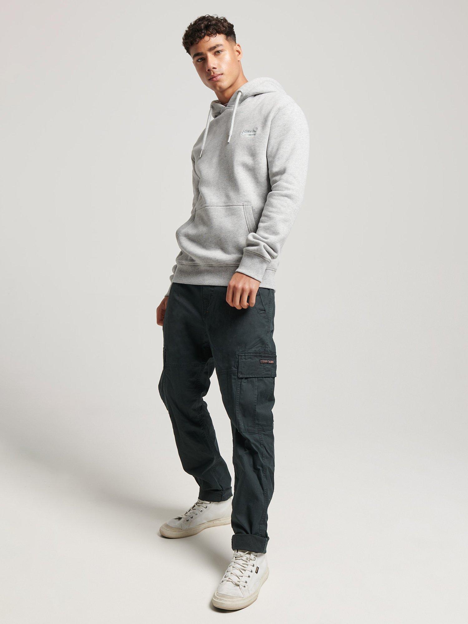 Product image 2 of 6, which shows Superdry Vintage Logo Embroidered Hoodie, Athletic Grey Marl, S