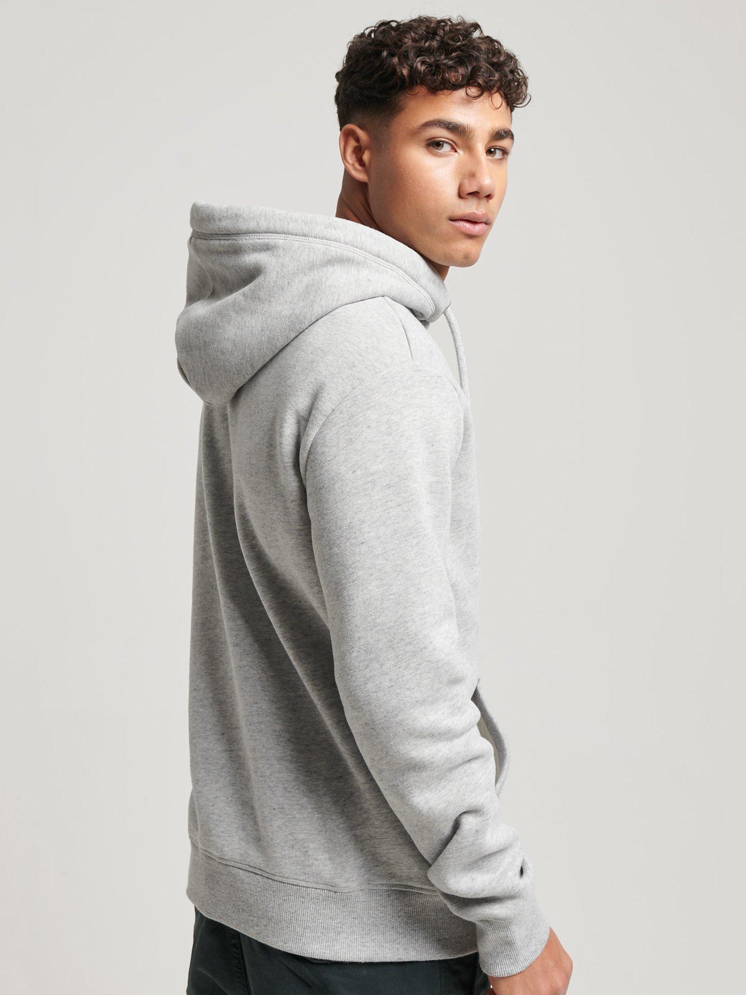Product image 3 of 6, which shows Superdry Vintage Logo Embroidered Hoodie, Athletic Grey Marl, S