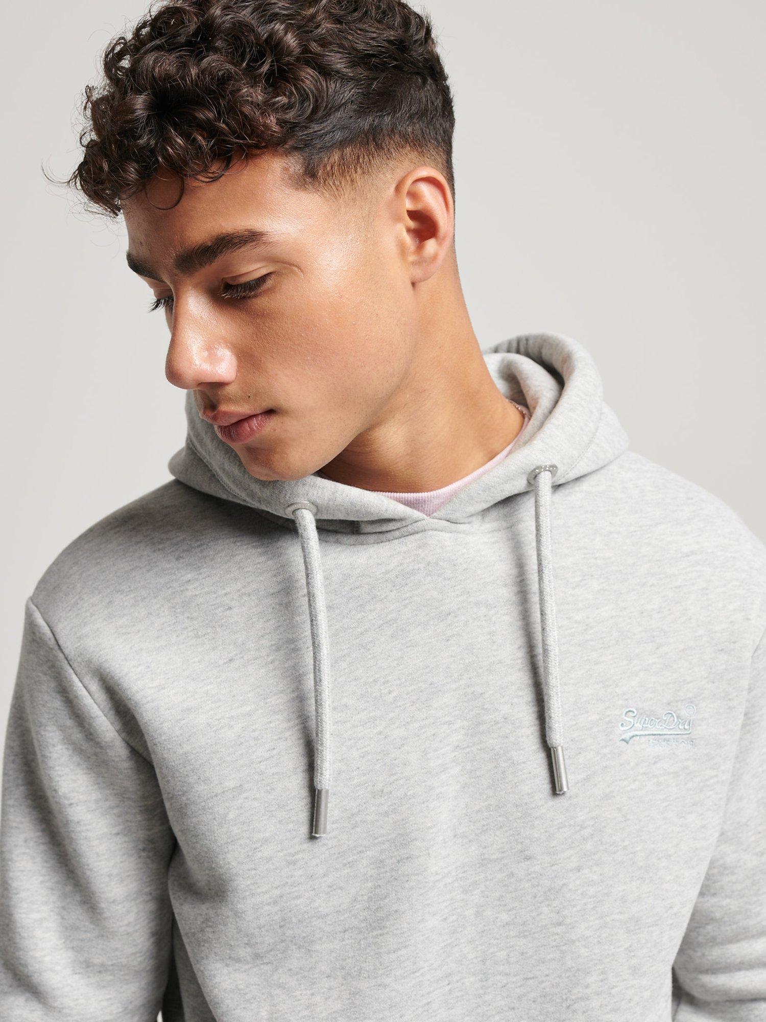 Product image 4 of 6, which shows Superdry Vintage Logo Embroidered Hoodie, Athletic Grey Marl, S