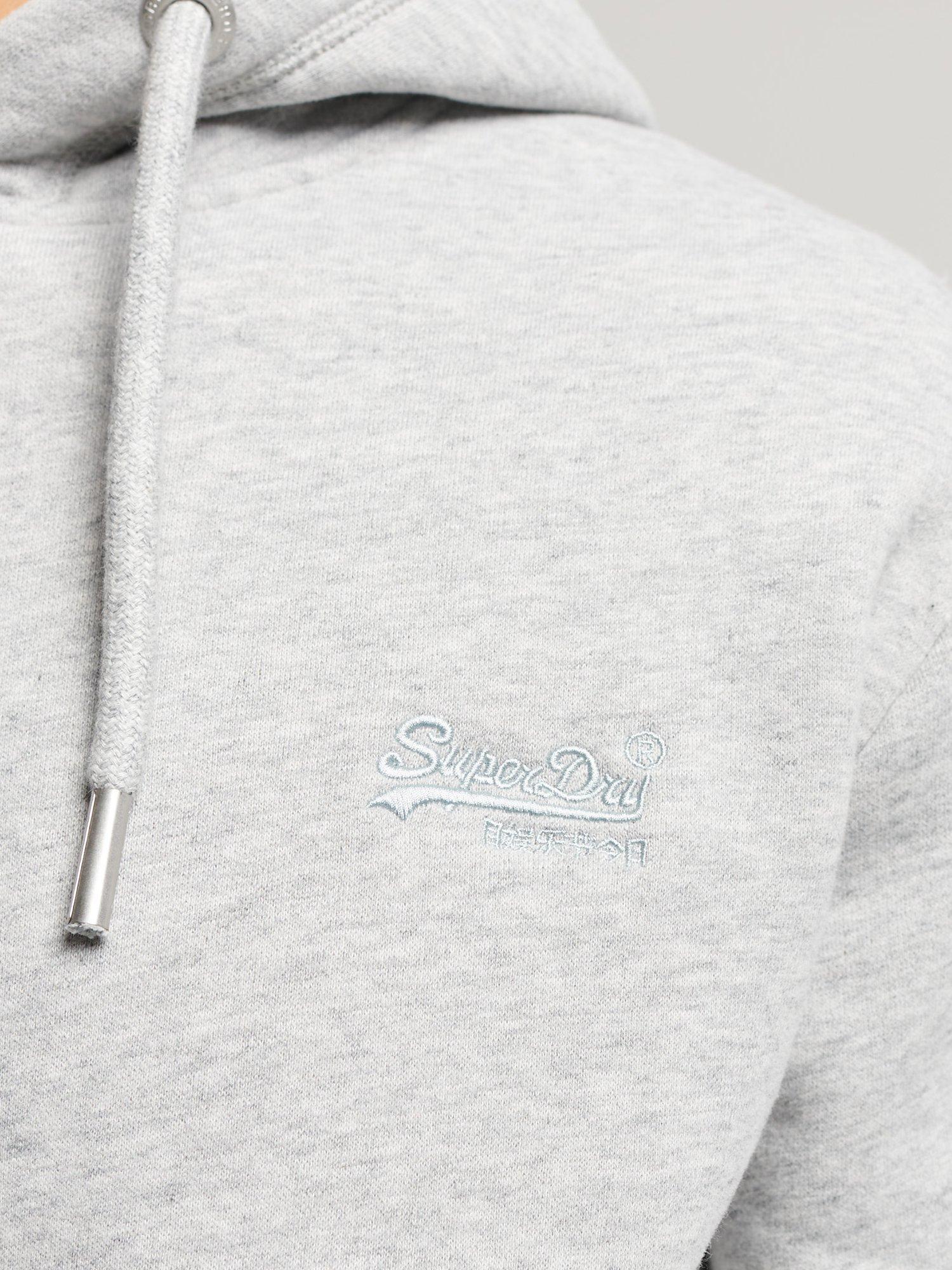 Product image 5 of 6, which shows Superdry Vintage Logo Embroidered Hoodie, Athletic Grey Marl, S