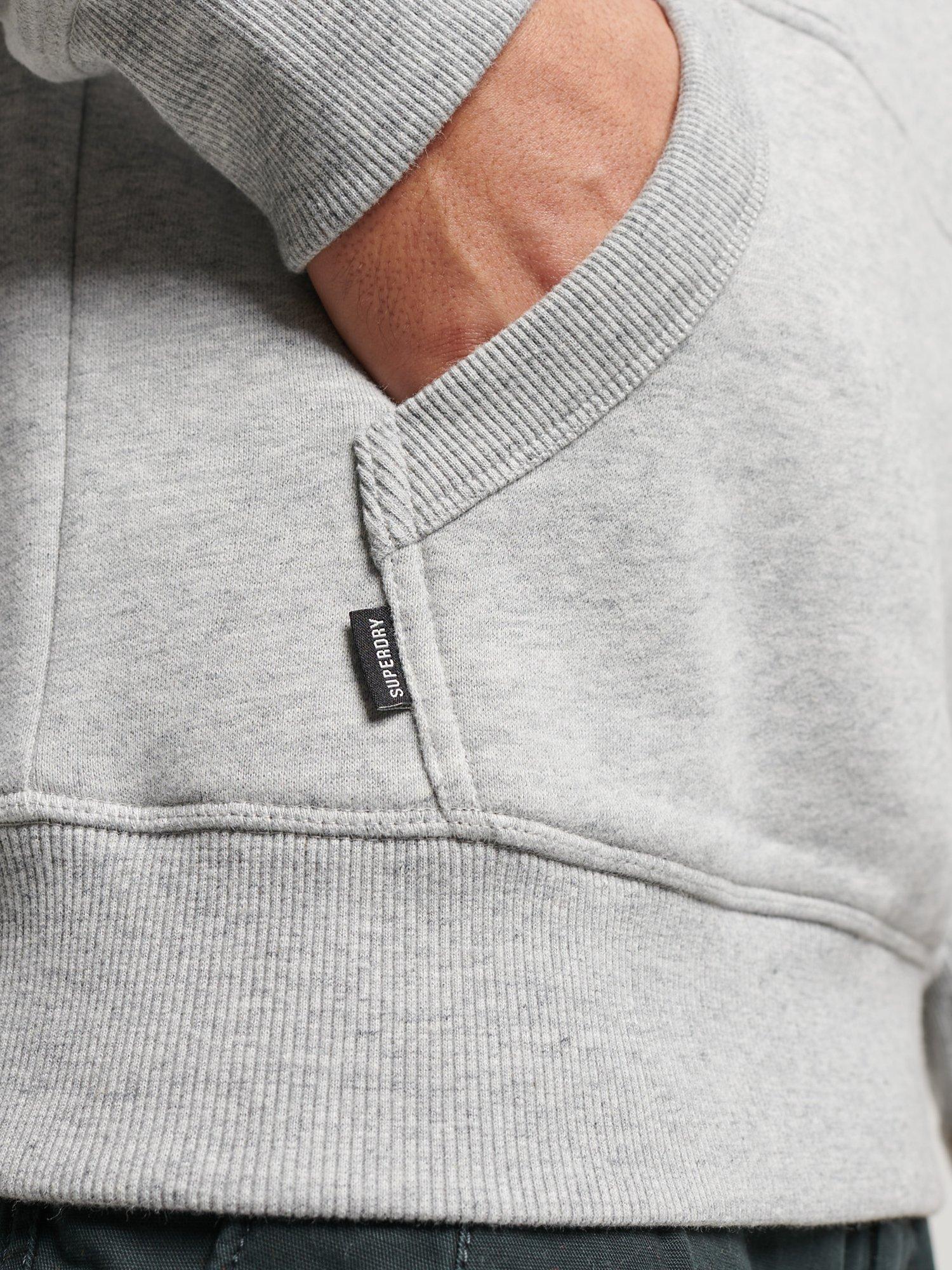 Product image 6 of 6, which shows Superdry Vintage Logo Embroidered Hoodie, Athletic Grey Marl, S