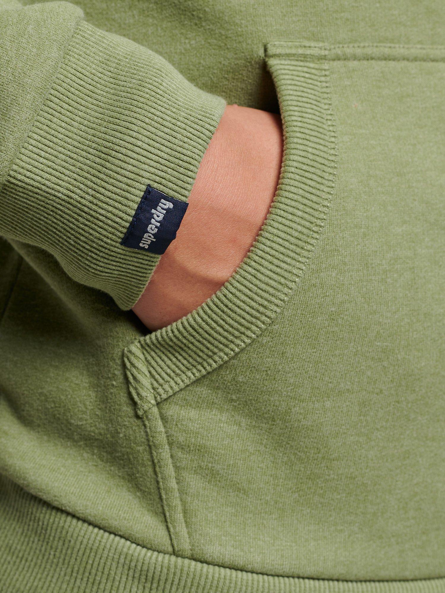 Product image 3 of 5, which shows Superdry Vintage Shadow Hoodie, Oil Green Marl, S