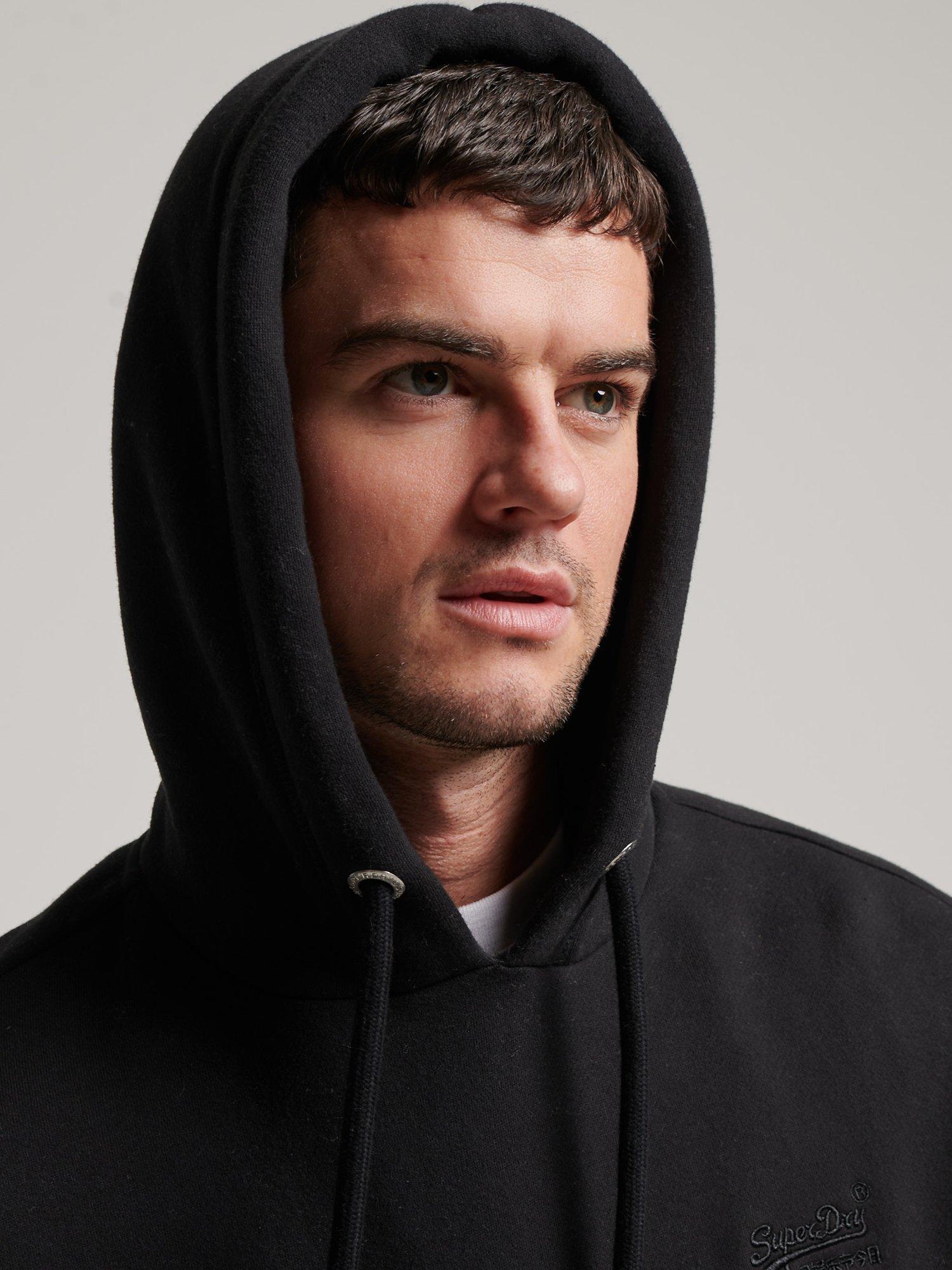 Product image 3 of 4, which shows Superdry Vintage Logo Embroidered Hoodie, Black, S