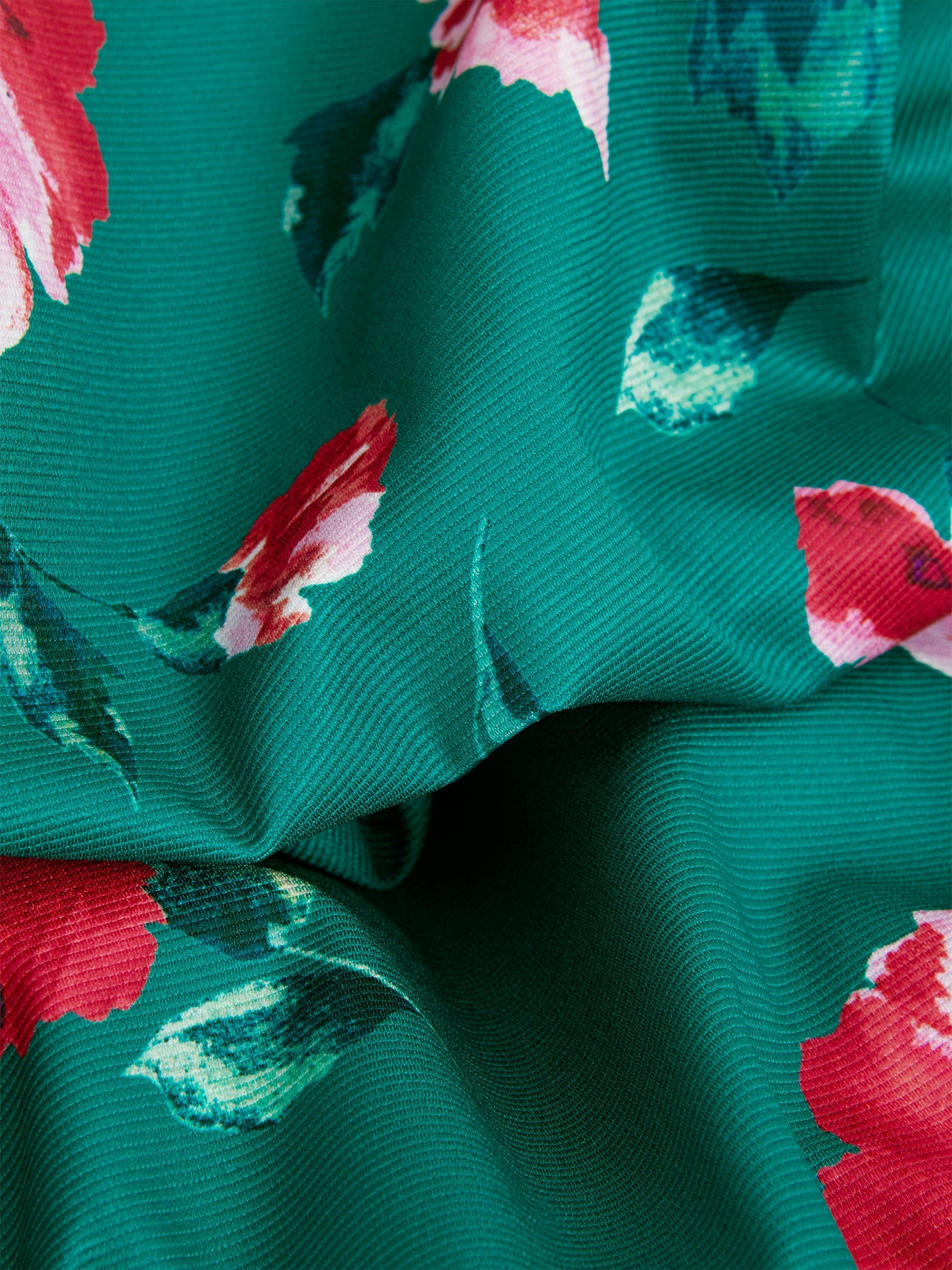 Product image 5 of 6, which shows Hobbs Moira Floral Print Pencil Dress, Green/Multi, 12