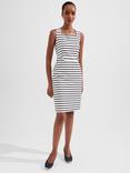 Hobbs Audra Stripe Shift Dress, Ivory/Hobbs Navy