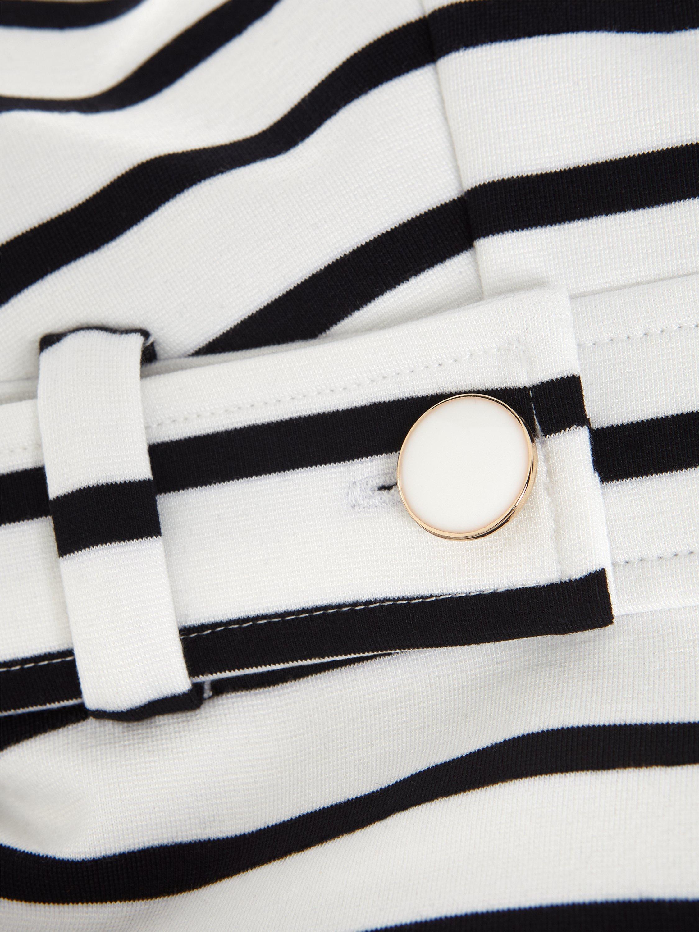 Product image 5 of 6, which shows Hobbs Audra Stripe Shift Dress, Ivory/Hobbs Navy, 18