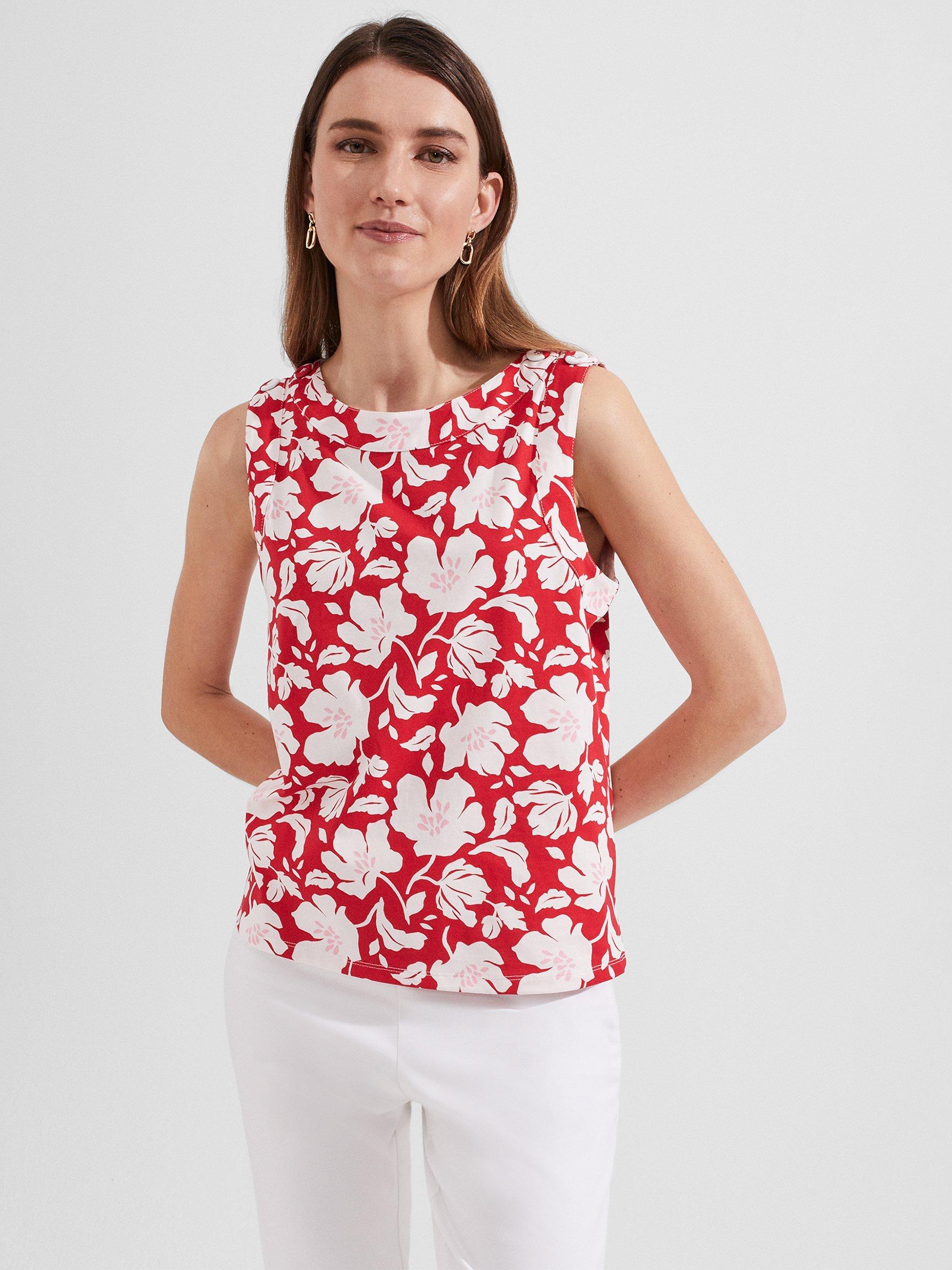 Hobbs Maddy Printed Top, Red Multi