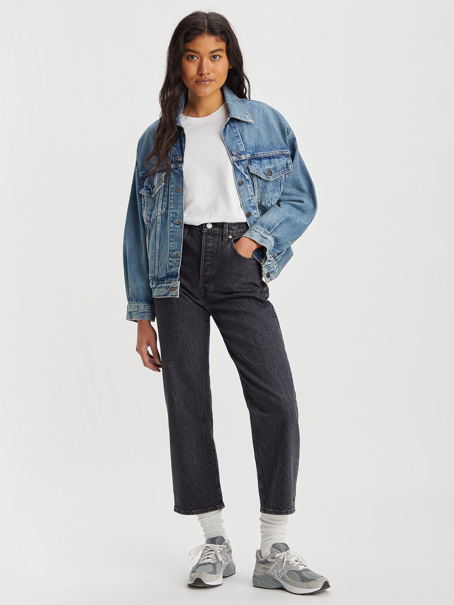 Levi's Ribcage Straight Cut Ankle Grazer Jeans, Soda Spring