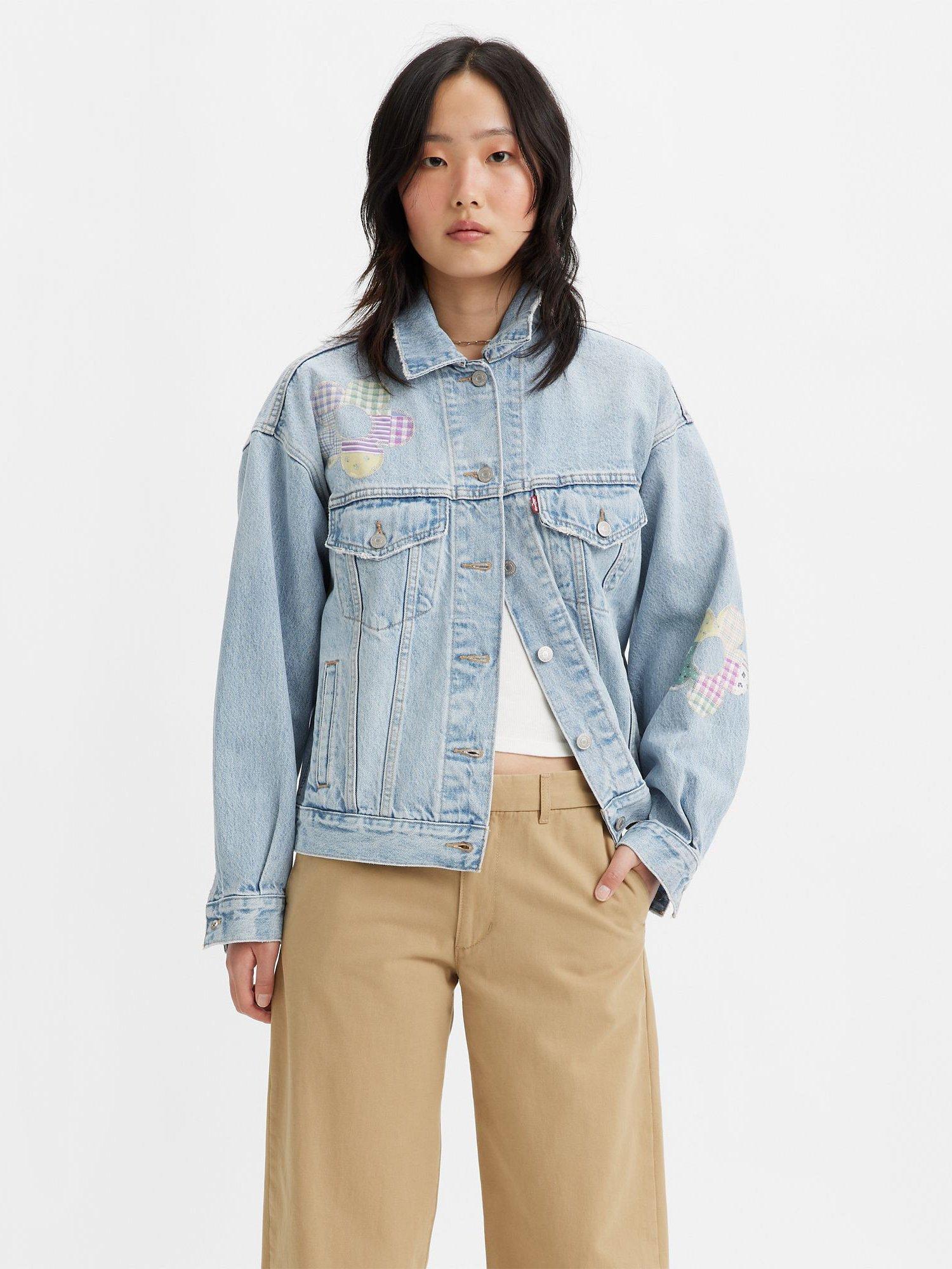 Levi's 90's Floral Patchwork Trucker Denim Jacket, Blue