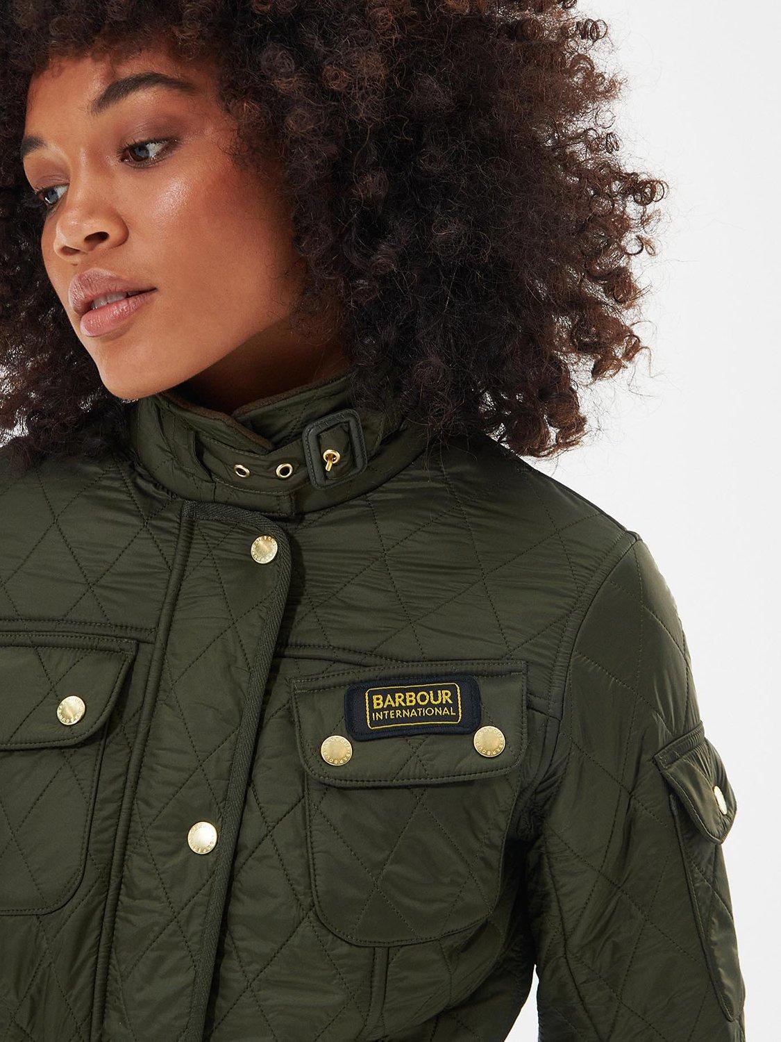 Green barbour quilted jacket deals