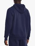 Under Armour Essential Fleece Hoodie, Midnight Navy/White