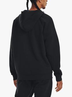 Under Armour Rival Fleece Full-Zip Hoodie, Black/White - view 2, Black /  / White