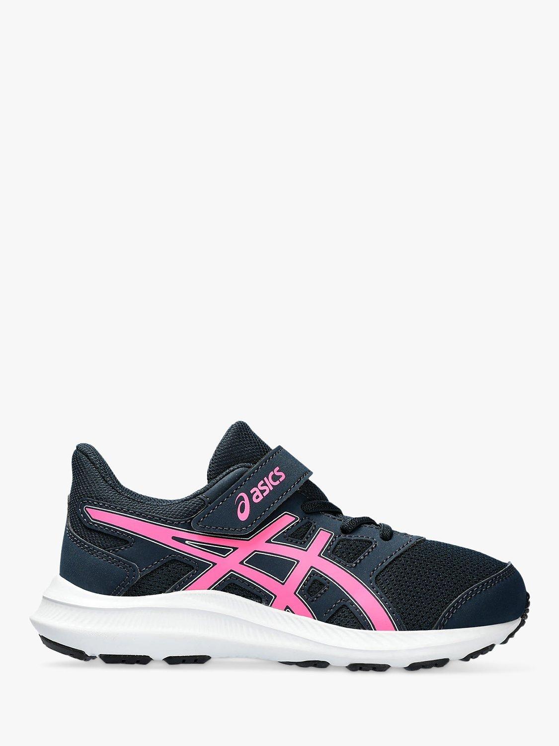 ASICS Kids' Jolt 4 PS Riptape Trainers, Navy/Pink
