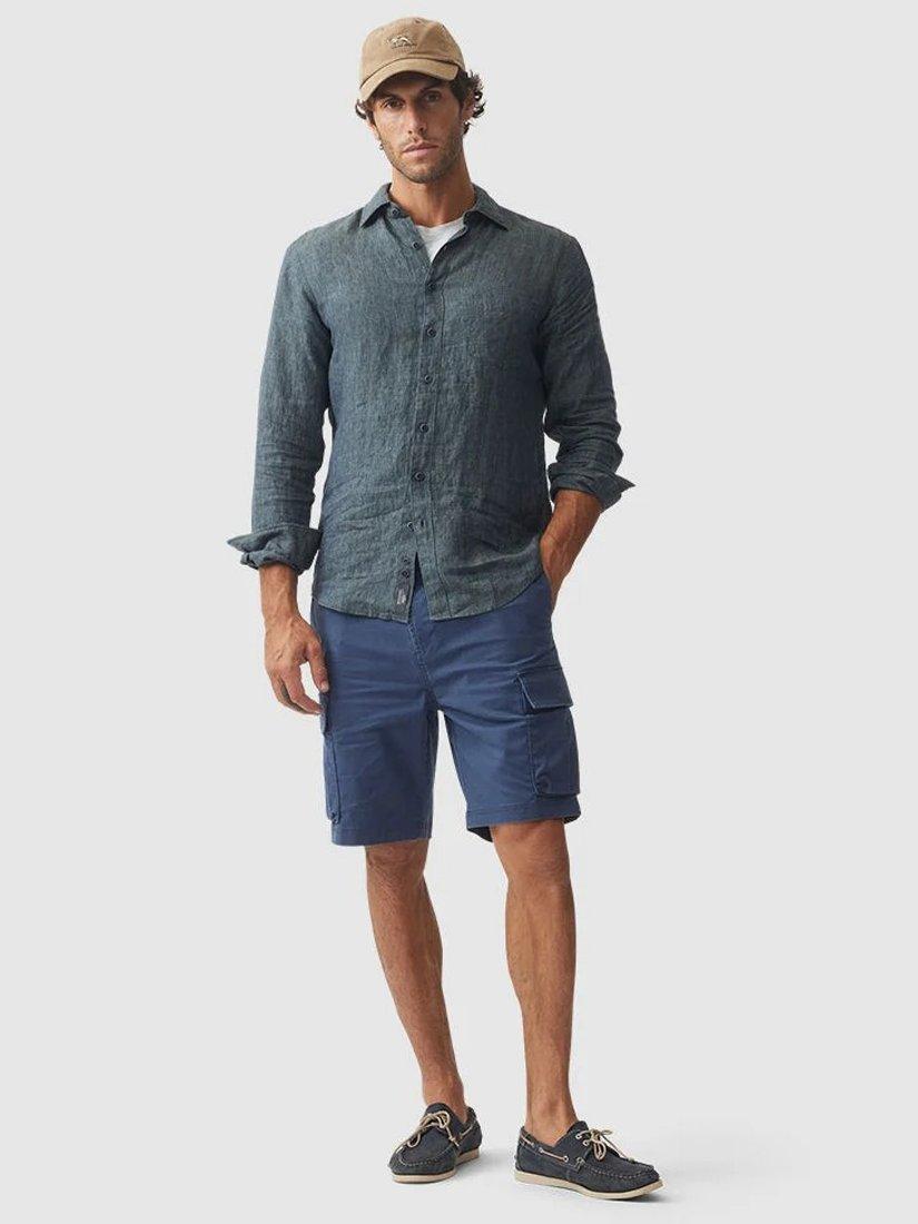 Product image 2 of 5, which shows Rodd & Gunn Coromandel Linen Slim Fit Long Sleeve Shirt, Ash, XS