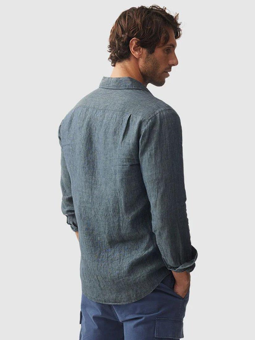 Product image 3 of 5, which shows Rodd & Gunn Coromandel Linen Slim Fit Long Sleeve Shirt, Ash, XS