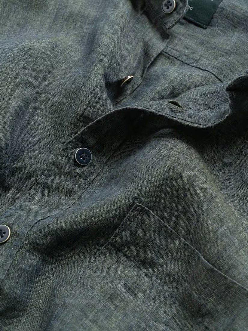 Product image 5 of 5, which shows Rodd & Gunn Coromandel Linen Slim Fit Long Sleeve Shirt, Ash, XS
