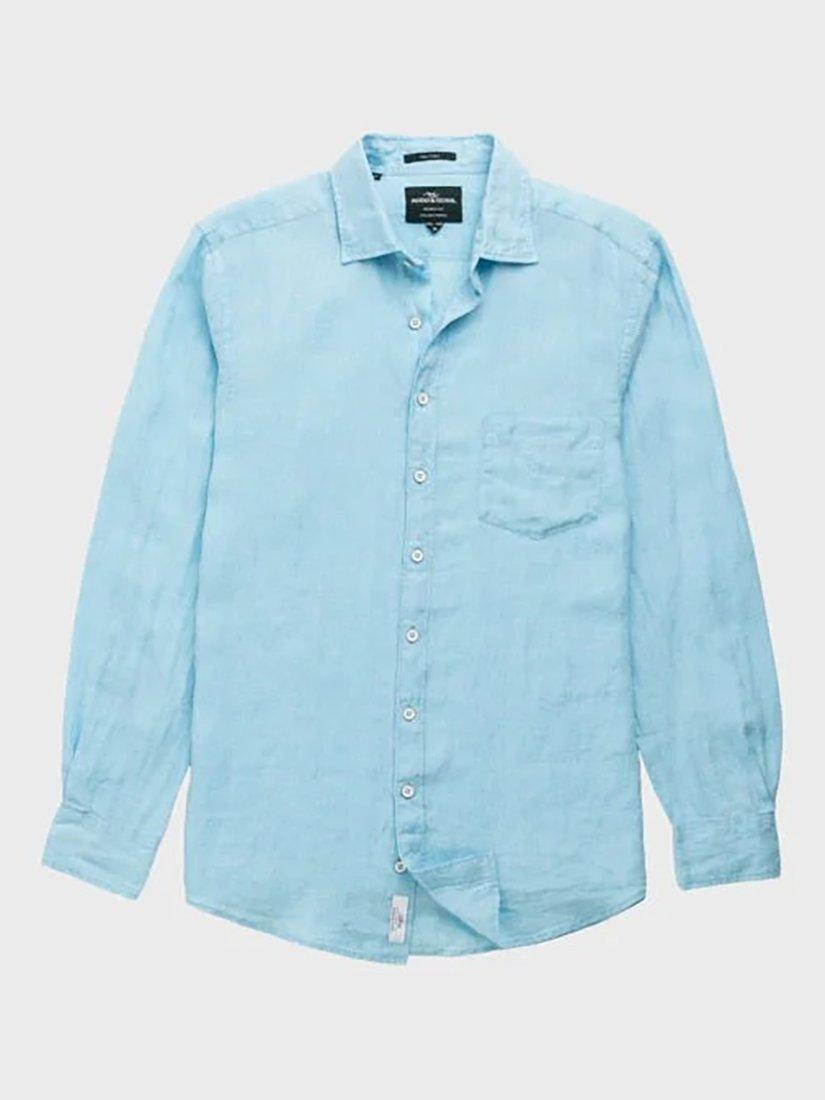 Product image 4 of 5, which shows Rodd & Gunn Coromandel Linen Slim Fit Long Sleeve Shirt, Inlet, XS