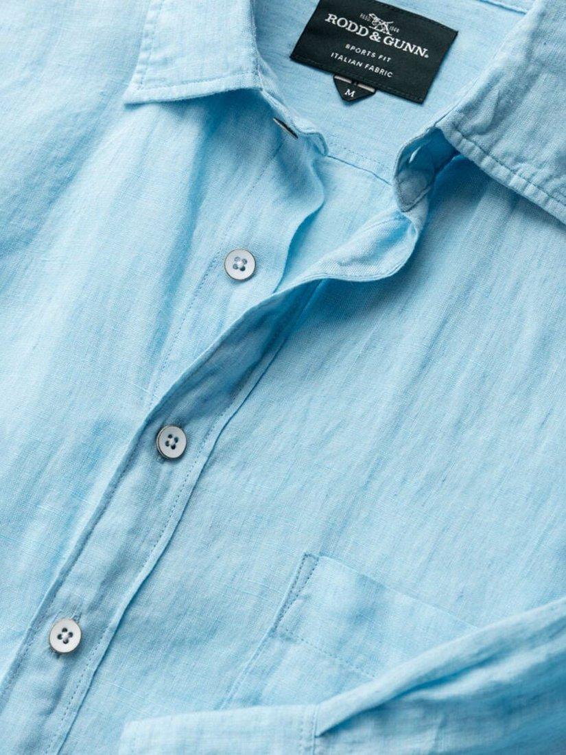 Product image 5 of 5, which shows Rodd & Gunn Coromandel Linen Slim Fit Long Sleeve Shirt, Inlet, XS