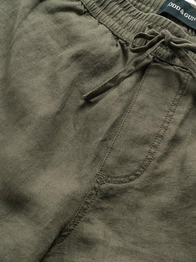 Product image 6 of 7, which shows Rodd & Gunn Linen 9" Resort Shorts, Olive, XS