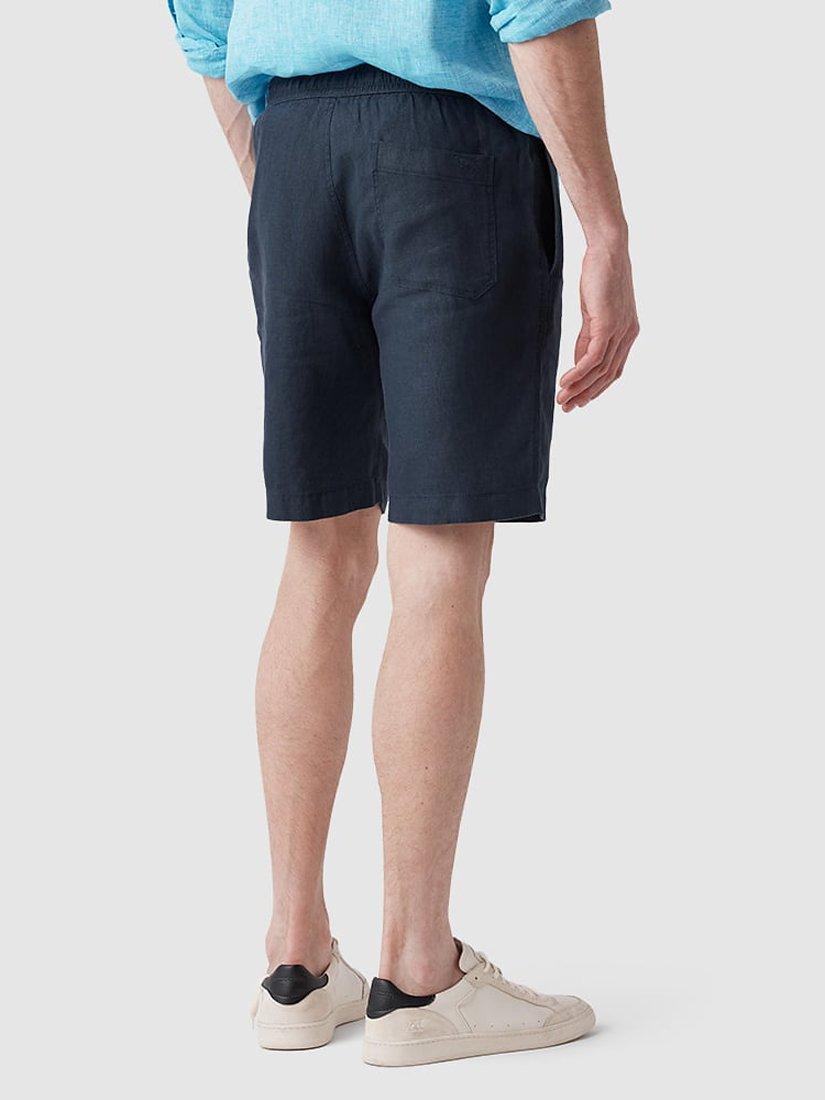 Product image 4 of 7, which shows Rodd & Gunn Linen 9" Resort Shorts, Navy, XS