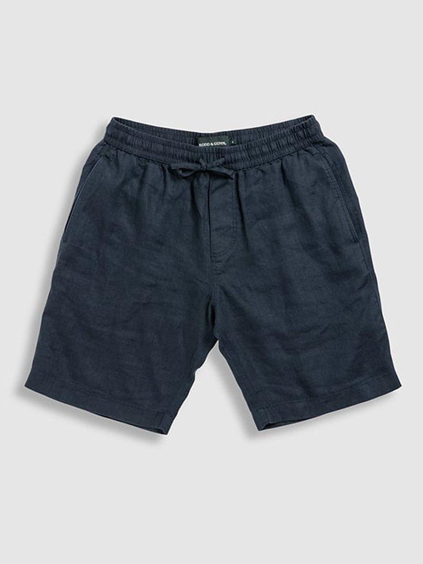 Product image 5 of 7, which shows Rodd & Gunn Linen 9" Resort Shorts, Navy, XS