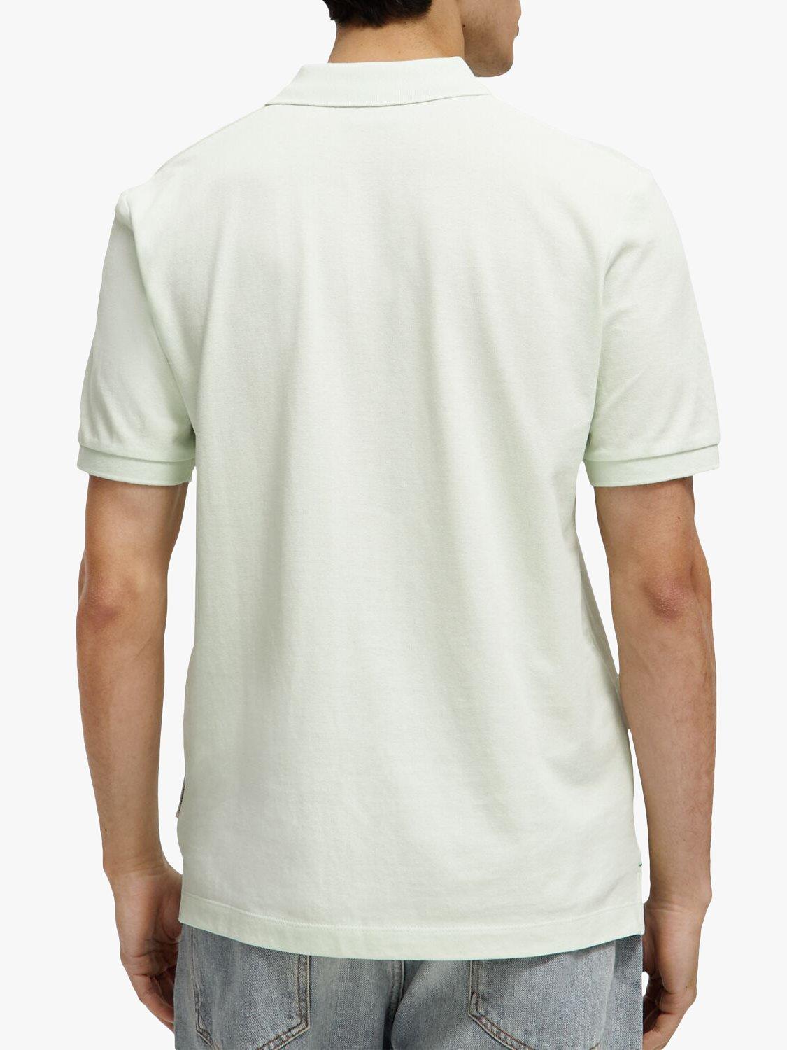 Product image 2 of 5, which shows Scotch & Soda Organic Cotton Short Sleeve Polo Top, 0108 - Mint, L